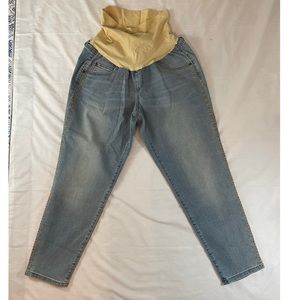 A Glow Ankle Maternity Jeans  Full - Coverage Belly Band Size: 16
